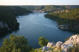 Fototapeta Tulipany - view of Krka river. Croatia