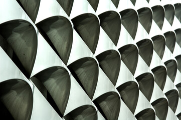 abstract design of modern building facade