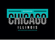 Chicago illinois, typography graphic design, for t-shirt prints, vector illustration