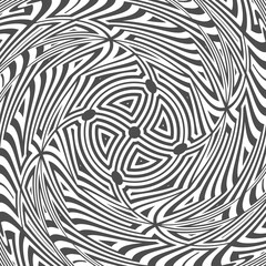 Wall Mural - Geometry abstract background with stripes. Curved lines.