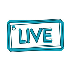live webcast button technology blue design