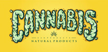Cannabis Text Smoke Element Illustrations For Your Work Logo, Mascot Merchandise T-shirt, Stickers And Label Designs, Poster, Greeting Cards Advertising Business Company Or Brands.
