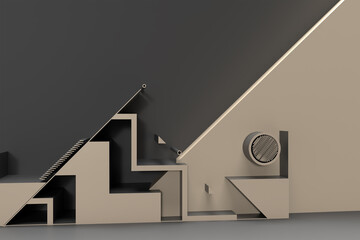 Poster - 3d render abstract background. digital 3d illustration design.