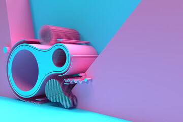 Poster - 3d render abstract background. digital 3d illustration design.