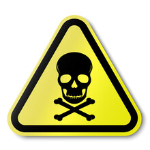 Danger Sign. Skull And Crossbones Sign.