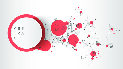 Abstract Mesh Background with Circles, Lines and Shapes | Technology vector background | EPS10 Design Layout for Your Business