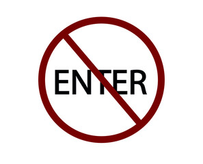 Poster - Do not enter vector icon.  Editable stroke. Linear symbol for use on web design and mobile apps, logo. Symbol illustration. Pixel vector graphics - Vector