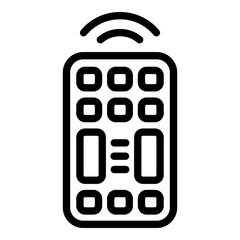 Poster - Smart remote control icon. Outline smart remote control vector icon for web design isolated on white background