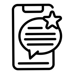 Poster - Smartphone dislike icon. Outline smartphone dislike vector icon for web design isolated on white background