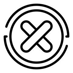 Poster - reject dislike icon. outline reject dislike vector icon for web design isolated on white background