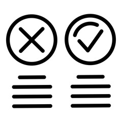 Poster - Circle like and dislike icon. Outline circle like and dislike vector icon for web design isolated on white background