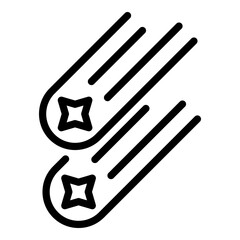 Poster - Asteroid icon. Outline asteroid vector icon for web design isolated on white background