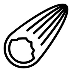 Poster - Asteroid comet icon. Outline asteroid comet vector icon for web design isolated on white background