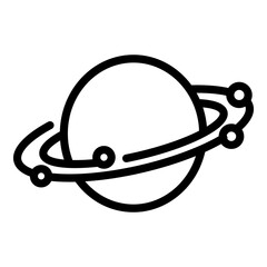 Poster - saturn planet icon. outline saturn planet vector icon for web design isolated on white background