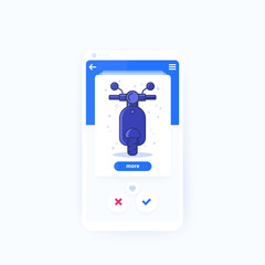 Sticker - rent a scooter mobile app design