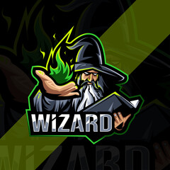 Poster - Wizard mascot logo esport design