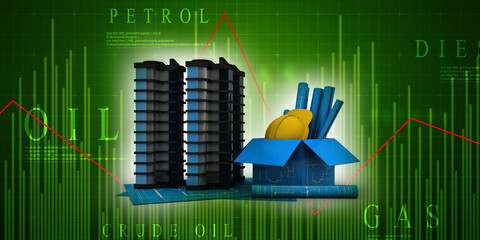 Poster - 3d rendering New project plan
