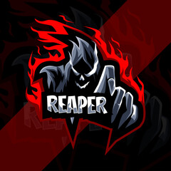 Poster - Reaper mascot logo esport design