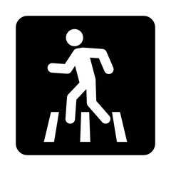 Wall Mural - No walk icon access for pedestrians prohibition sign, vector illustration. No pedestrian sign