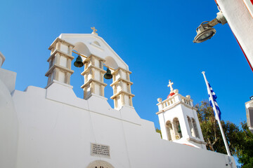 Belfry of  temple - orthodox ancient church in Mykonos!