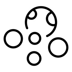Poster - Galaxy planets icon. Outline galaxy planets vector icon for web design isolated on white background