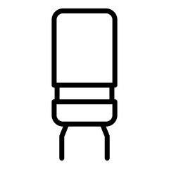 Poster - Resistor component icon. Outline resistor component vector icon for web design isolated on white background