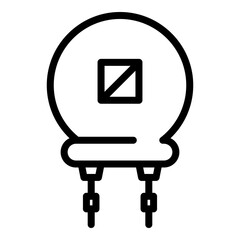 Poster - System resistor icon. Outline system resistor vector icon for web design isolated on white background