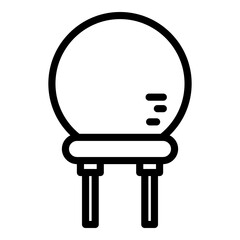 Poster - Circuit resistor icon. Outline circuit resistor vector icon for web design isolated on white background