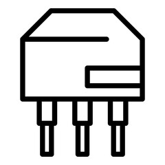 Poster - Capacitor icon. Outline capacitor vector icon for web design isolated on white background