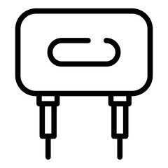 Poster - Power capacitor icon. Outline power capacitor vector icon for web design isolated on white background