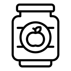 Wall Mural - Apple preserves icon. Outline apple preserves vector icon for web design isolated on white background