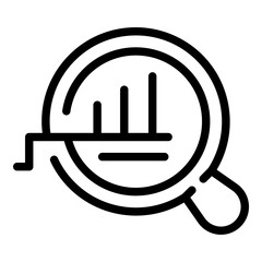 Poster - Magnifying market icon. Outline magnifying market vector icon for web design isolated on white background