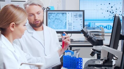 Wall Mural - professional team of scientists is working on a vaccine in a modern scientific research laboratory. 