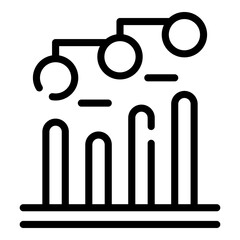 Poster - Market chart icon. Outline market chart vector icon for web design isolated on white background