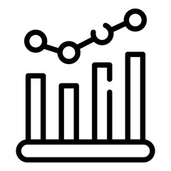 Poster - Business chart icon. Outline business chart vector icon for web design isolated on white background