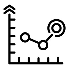 Poster - Market forecast chart icon. Outline market forecast chart vector icon for web design isolated on white background