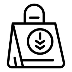 Poster - Shopping pack icon. Outline shopping pack vector icon for web design isolated on white background