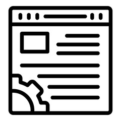 Poster - Project settings icon. Outline project settings vector icon for web design isolated on white background