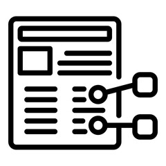 Poster - project duties icon. outline project duties vector icon for web design isolated on white background