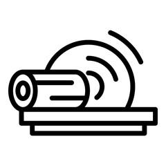 Poster - cutting wood machine icon. outline cutting wood machine vector icon for web design isolated on white