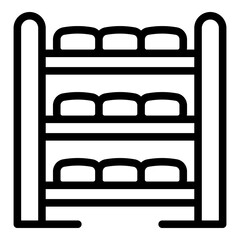 Poster - Ripening cheese icon. Outline ripening cheese vector icon for web design isolated on white background