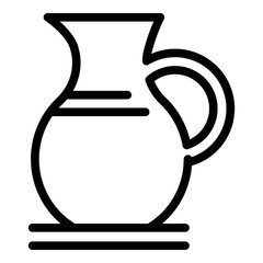 Poster - Dairy pitcher icon. Outline dairy pitcher vector icon for web design isolated on white background