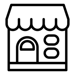 Poster - Marketplace icon. Outline marketplace vector icon for web design isolated on white background