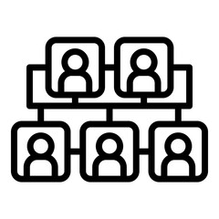 Poster - clients segmentation icon. outline clients segmentation vector icon for web design isolated on white