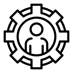Poster - consumer target icon. outline consumer target vector icon for web design isolated on white backgroun