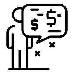 Sticker - Customer profile icon. Outline customer profile vector icon for web design isolated on white background