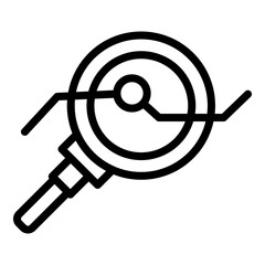 Poster - Magnifying market icon. Outline magnifying market vector icon for web design isolated on white background