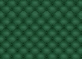 Fototapeta Sypialnia - Seamless 3D pattern of green upholstery leather furniture. Digital texture.