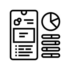 smartphone optimize line icon vector. smartphone optimize sign. isolated contour symbol black illustration