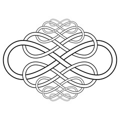 Poster - Calligraphy knot pattern from the infinity symbol vector calligraphy knot infinity sign